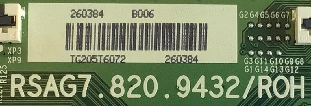 T-CON PARA TV HISENSE ULED / NUMERO DE PARTE 260384 / RSAG7.820.9432/ROH / E303981 / 260384 / PANEL HD750V6U81-TAL3K1\S0\FJ\FM\ROH / DISPLAY ST7461D01-6 VER.2.1 / MODELO 75H8G - Imagen 3